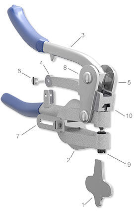Diagram of hole punch parts